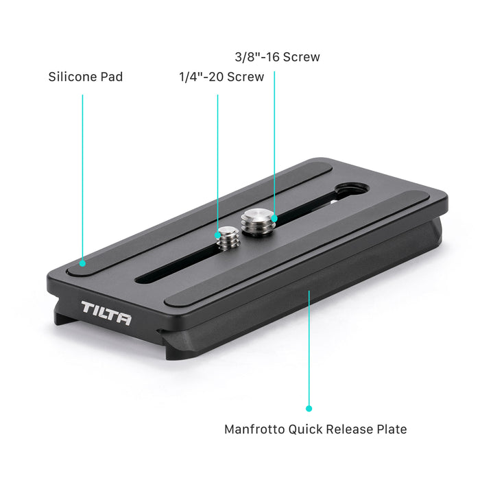 Tilta TA-UQRP-MF Tilta Manfrotto Universal Quick Release Plate - Black