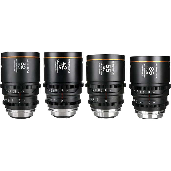 LAOWA LAO0710 Nanomorph LF Prime 4レンズセット(32mm/42mm/55mm/85mm/フレアカラー：アンバー/PLマウント/EFマウント)