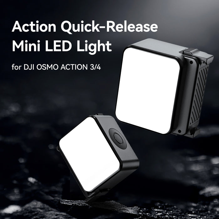 Ulanzi L042GBB1 LM18ミニLEDビデオライト DJI Osmo Action 3/Osmo Action 4/Osmo Pocket 3/Osmo Pocket 4対応
