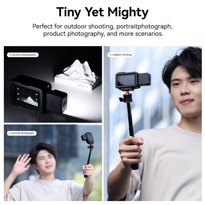 Ulanzi L042GBB1 LM18ミニLEDビデオライト DJI Osmo Action 3/Osmo Action 4/Osmo Pocket 3/Osmo Pocket 4対応