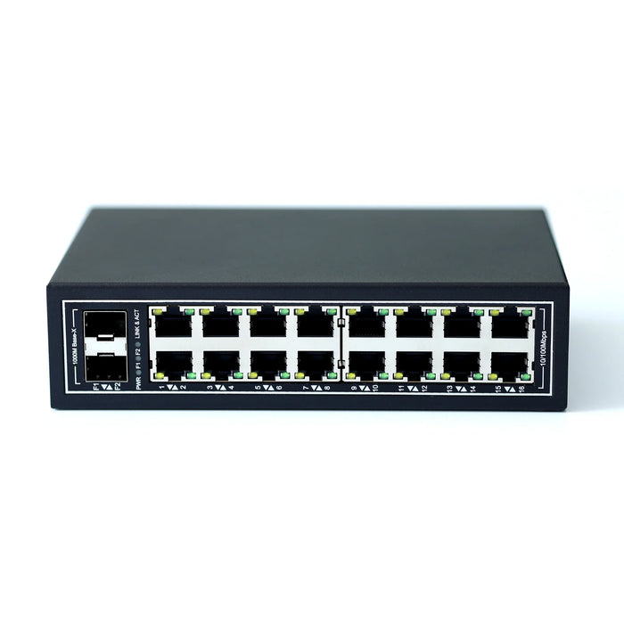 WIWAV WDH-16ET2GF-DC 10/100Mbps 18ポート産業用イーサネットスイッチ
