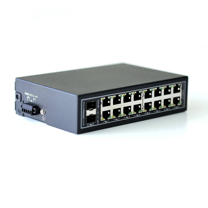 WIWAV WDH-16ET2GF-DC 10/100Mbps 18ポート産業用イーサネットスイッチ
