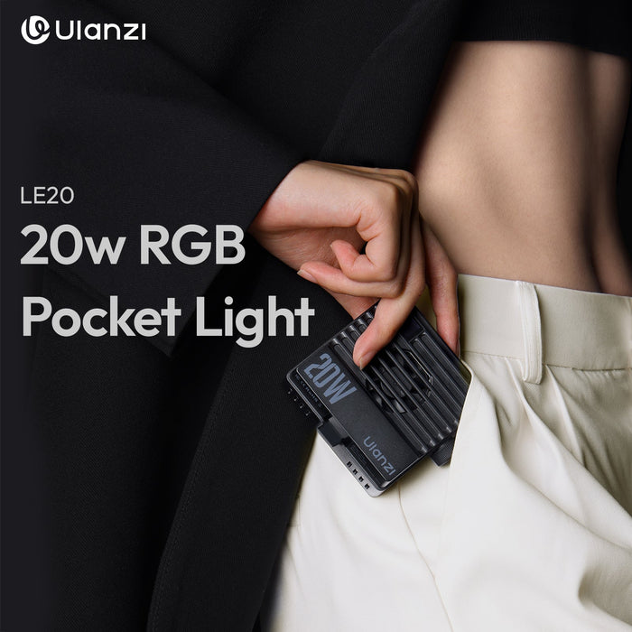 【箱潰れ品】Ulanzi L090 LE20 20W RGBポケットライト ブラック