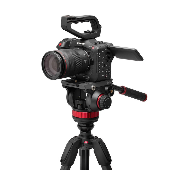 Manfrotto MVK502055CXPROV MVH502AHビデオ雲台+055カーボンビデオ三脚4段