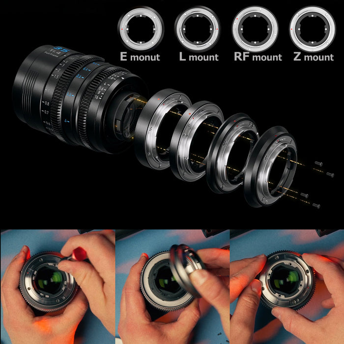 SIRUI VP-1-24B マウント交換式シネマレンズ Vision Prime T1.4 Full Frame 24mm ブラック Eマウント(L/RF/Z交換マウントアダプター付)