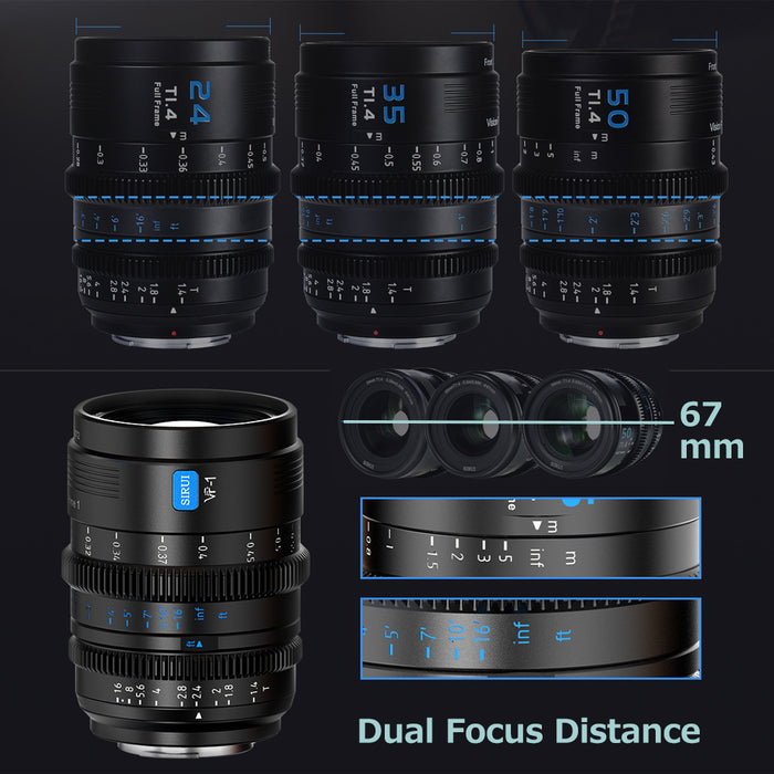 SIRUI VP-1-24B マウント交換式シネマレンズ Vision Prime T1.4 Full Frame 24mm ブラック Eマウント(L/RF/Z交換マウントアダプター付)