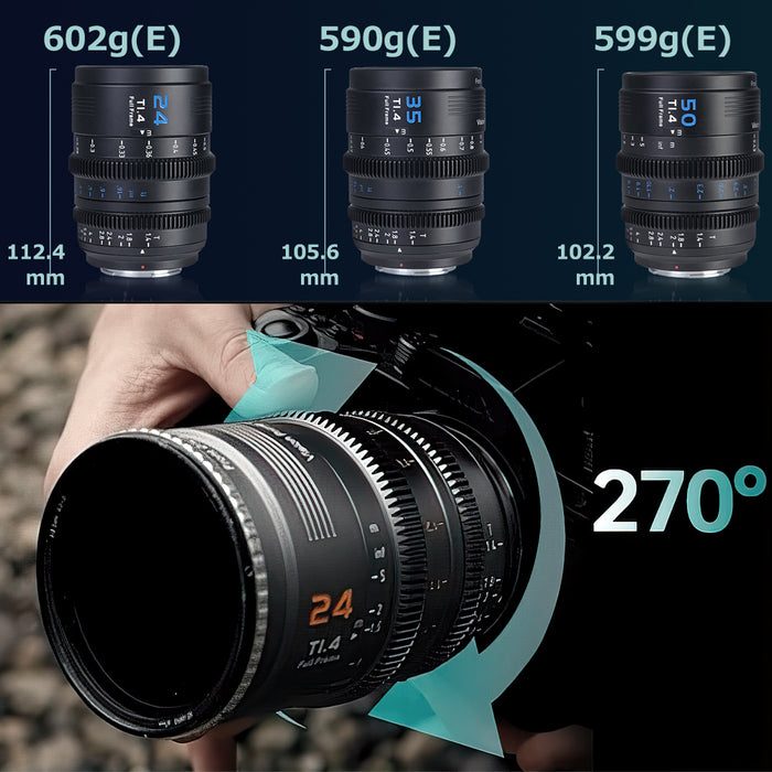 SIRUI VP-1-24B マウント交換式シネマレンズ Vision Prime T1.4 Full Frame 24mm ブラック Eマウント(L/RF/Z交換マウントアダプター付)