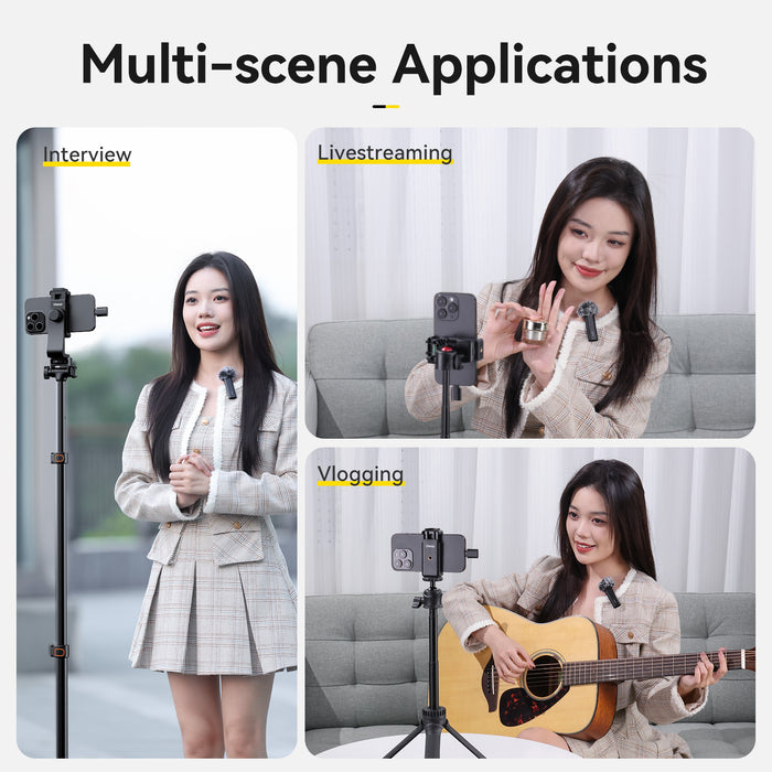 Ulanzi 3319A WM-10 ワイヤレスクリップオンマイクロホン スマートフォン/タブレット用