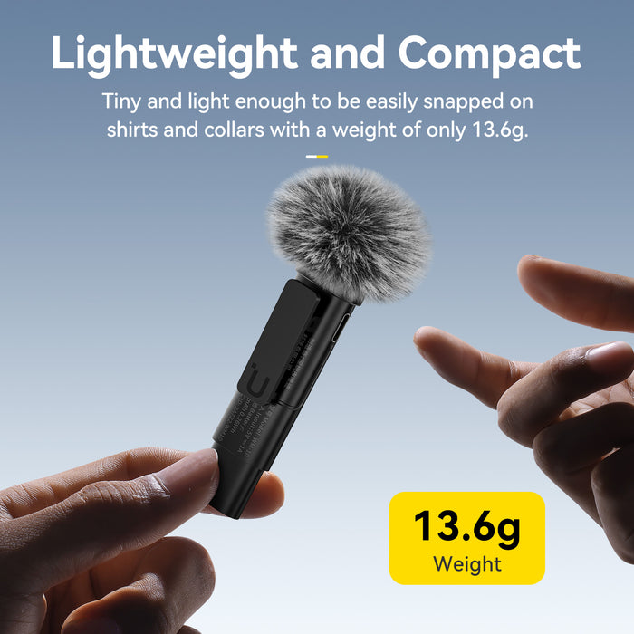 Ulanzi 3319A WM-10 ワイヤレスクリップオンマイクロホン スマートフォン/タブレット用