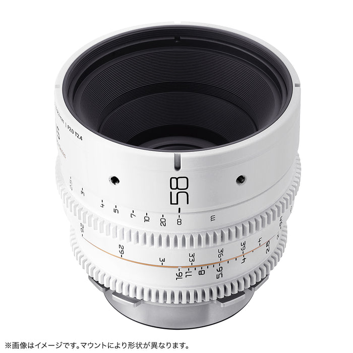 DULENS DL-MP58-EF-W APO MiniPrime 58mm T2.4 シネマレンズ キヤノンEFマウント(ホワイト)