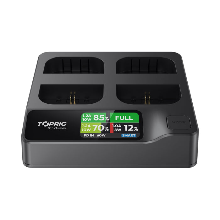 Accsoon BC03 TOPRIG 100W LP-E6 4連急速充電器