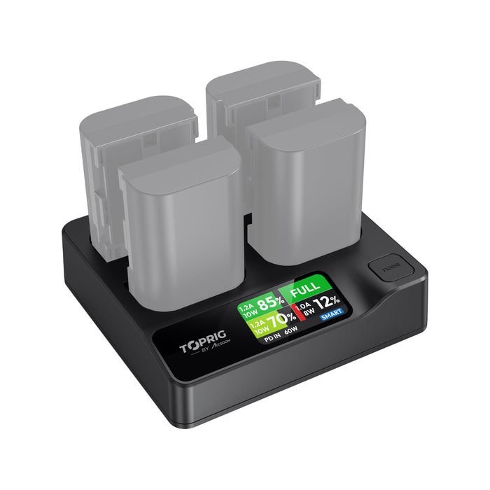 Accsoon BC03 TOPRIG 100W LP-E6 4連急速充電器
