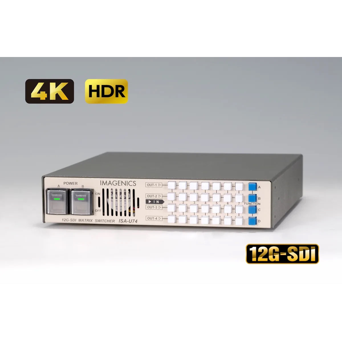 IMAGENICS ISA-U74 7入力4出力 12G-SDIマトリックススイッチャー