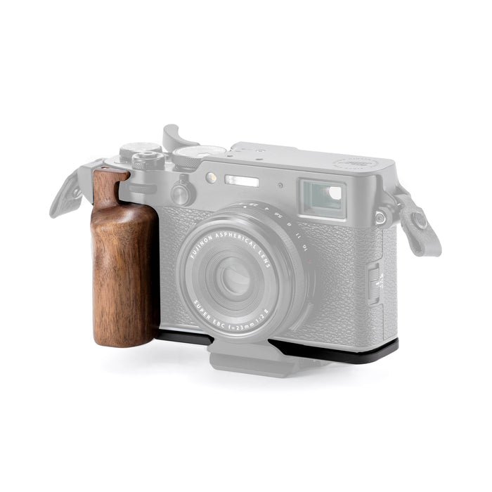 Tilta TA-T70-WG-B Mounting Baseplate with Wooden Grip for Fujifilm X100VI - Black