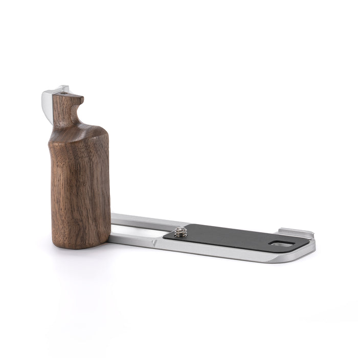 Tilta TA-T70-WG-S Mounting Baseplate with Wooden Grip for Fujifilm X100VI - Silver
