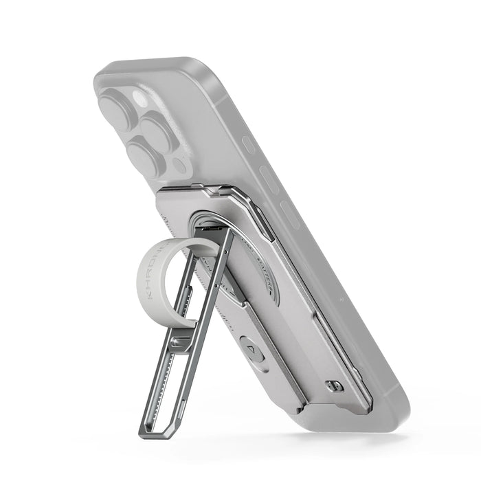 Tilta TK-IP16-PBP-TW Khronos Multi-Functional Magnetic Backplate for iPhone 16 Pro - Titanium White