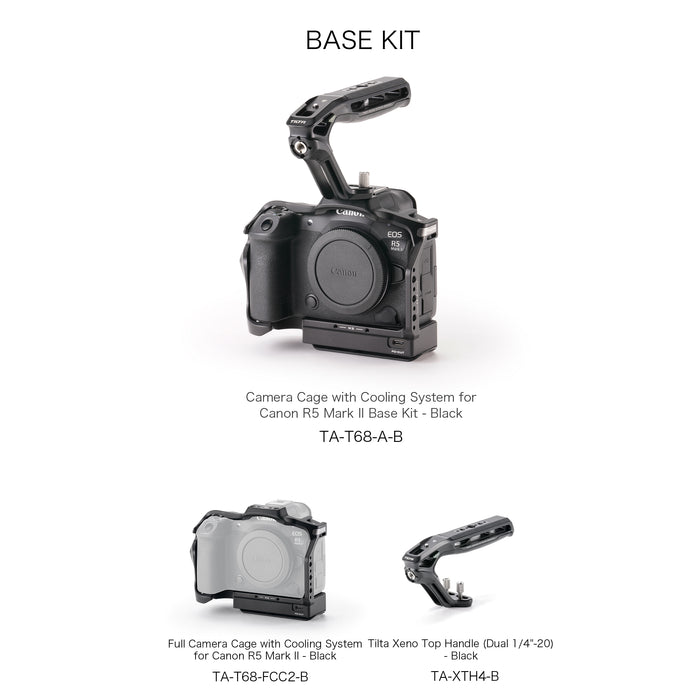 Tilta TA-T68-A-B Camera Cage with Cooling System for Canon R5 Mark II Base Kit - Black
