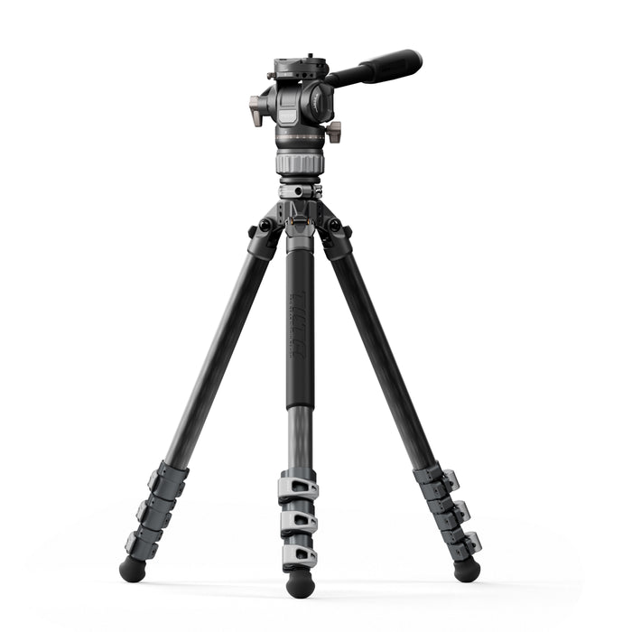 Tilta TT-VT05-FB-SG Tilta Travel Video Fluid Head with 3-Stage Carbon Fiber Tripod  Legs (5KG) - Space Gray