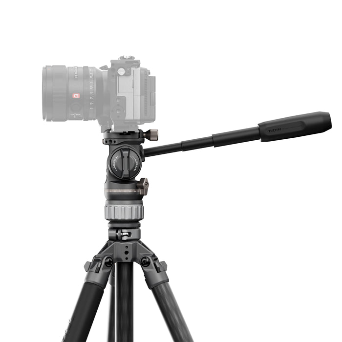 Tilta TT-VT05-FB-SG Tilta Travel Video Fluid Head with 3-Stage Carbon Fiber Tripod  Legs (5KG) - Space Gray