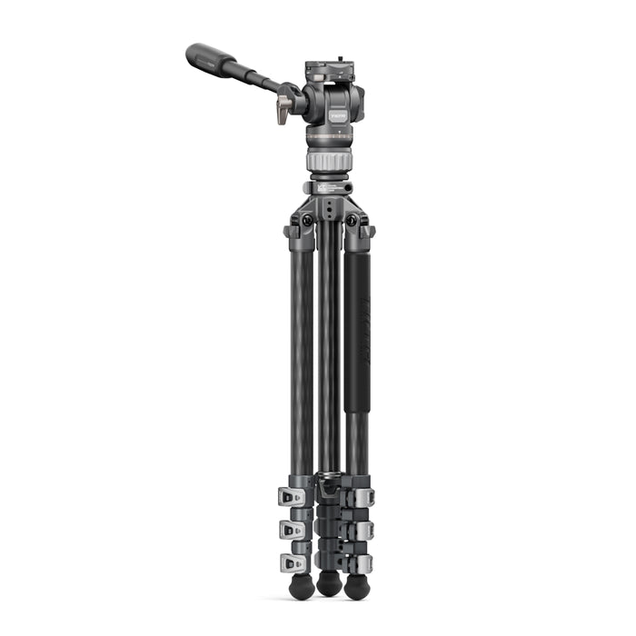 Tilta TT-VT05-FB-SG Tilta Travel Video Fluid Head with 3-Stage Carbon Fiber Tripod  Legs (5KG) - Space Gray