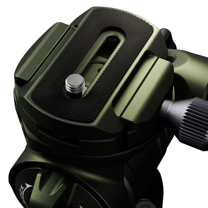 Tilta TT-VT05-FB-FG Tilta Travel Video Fluid Head with 3-Stage Carbon Fiber Tripod Legs (5KG) - Forest Green