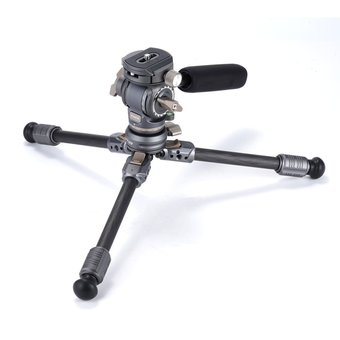 Tilta TT-VT03-FB-SG Tilta Tabletop Video Fluid Head with 1-Stage Carbon Fiber Tripod Legs (3KG) - Space Gray