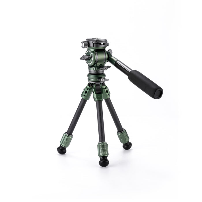 Tilta TT-VT03-FB-FG Tilta Tabletop Video Fluid Head with 1-Stage Carbon Fiber Tripod Legs (3KG) - Forest Green
