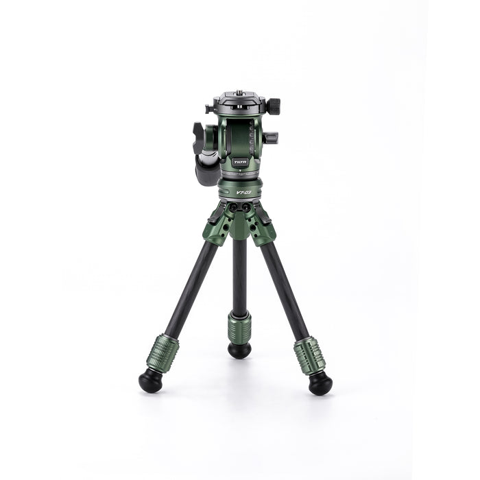 Tilta TT-VT03-FB-FG Tilta Tabletop Video Fluid Head with 1-Stage Carbon Fiber Tripod Legs (3KG) - Forest Green