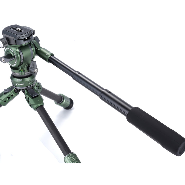 Tilta TT-VT03-FB-FG Tilta Tabletop Video Fluid Head with 1-Stage Carbon Fiber Tripod Legs (3KG) - Forest Green