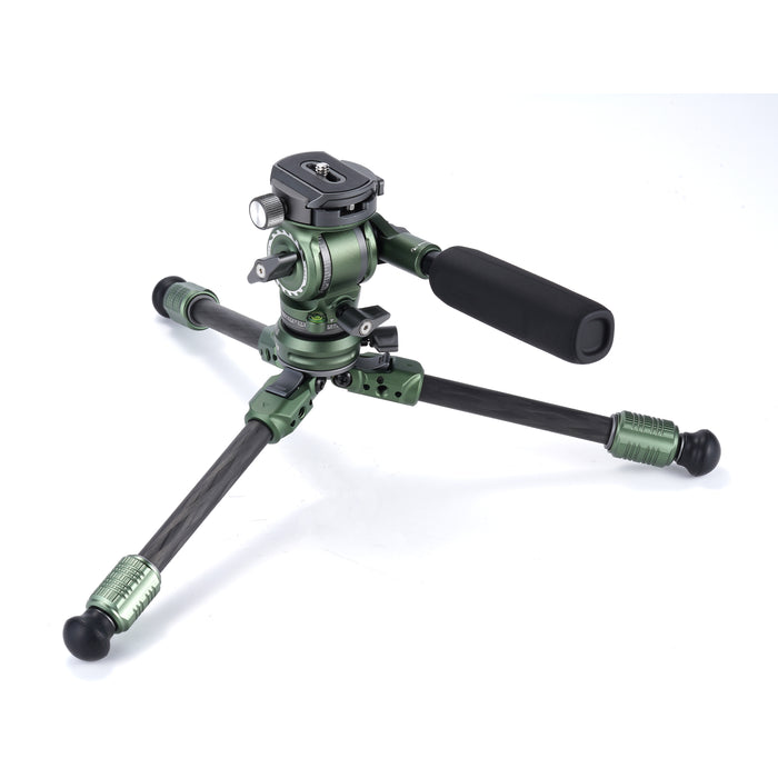 Tilta TT-VT03-FB-FG Tilta Tabletop Video Fluid Head with 1-Stage Carbon Fiber Tripod Legs (3KG) - Forest Green