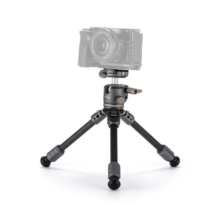 Tilta TT-BT03-FB-SG Tilta Tabletop Ball Head with 1-Stage Carbon Fiber Tripod Legs (3KG) - Space Gray