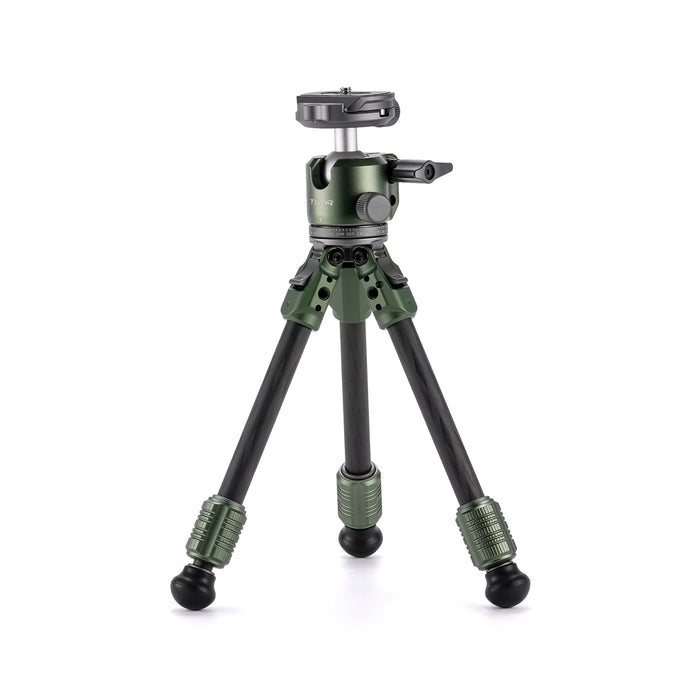 Tilta TT-BT03-FB-FG Tilta Tabletop Ball Head with 1-Stage Carbon Fiber Tripod Legs (3KG)  - Forest Green