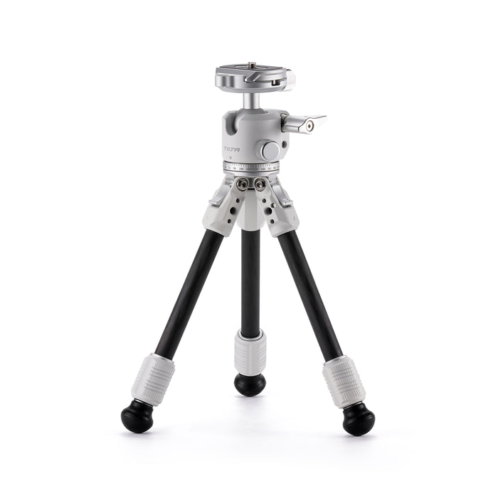 Tilta TT-BT03-FB-SW Tilta Tabletop Ball Head with 1-Stage Carbon Fiber Tripod Legs (3KG)  - Snow White