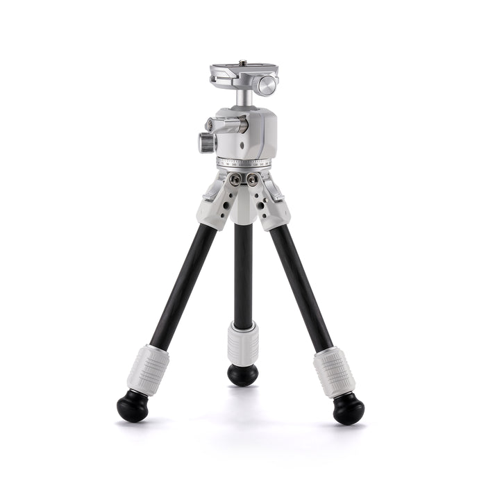 Tilta TT-BT03-FB-SW Tilta Tabletop Ball Head with 1-Stage Carbon Fiber Tripod Legs (3KG)  - Snow White
