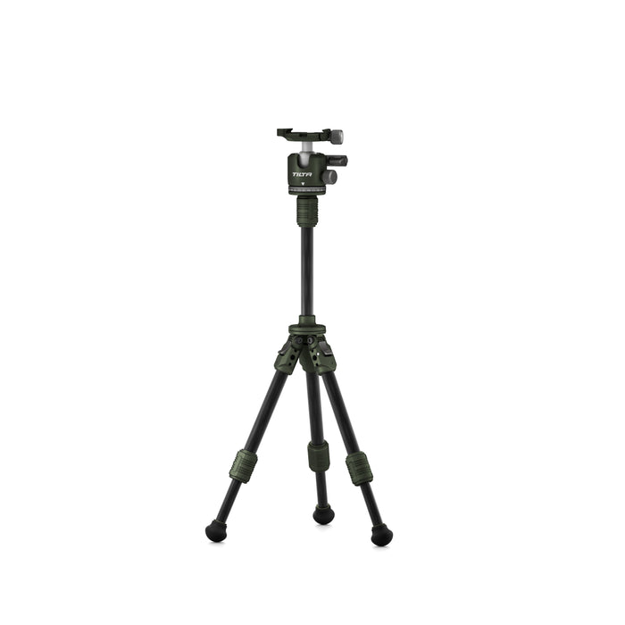 Tilta TT-BT03E-FB-FG Tabletop Ball Head with 1-Stage Carbon Fiber Tripod Legs (3KG) Extendable Edition - Forest Green