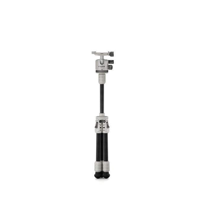 Tilta TT-BT03E-FB-SW Tabletop Ball Head with 1-Stage Carbon Fiber Tripod Legs (3KG) Extendable Edition - Snow White