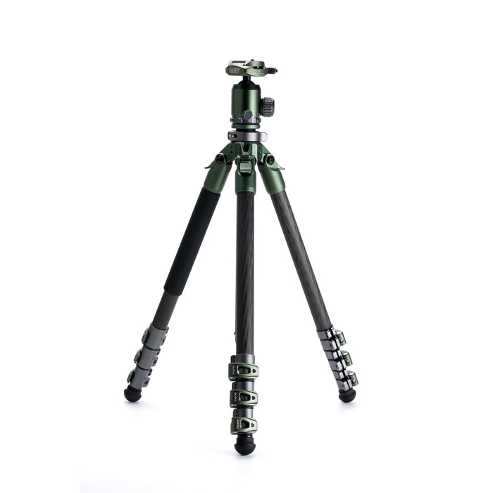 Tilta TT-BT05-FB-FG Tilta Travel Ball Head with 3-Stage Carbon Fiber Tripod Legs (5KG) - Forest Green