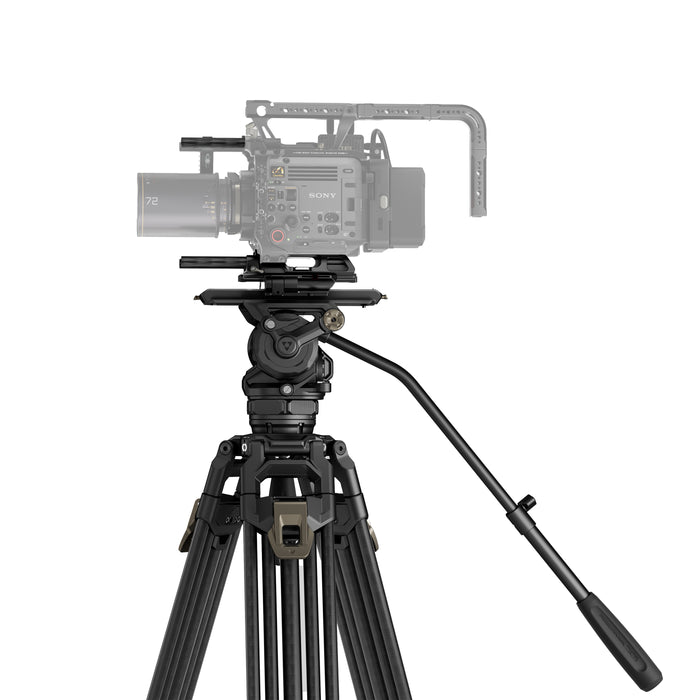Tilta TT-CT12-75-SG Tilta 75mm Cine Fluid Head with 2-Stage One Touch Carbon Fiber Tripod Legs (12KG) - Space Gray