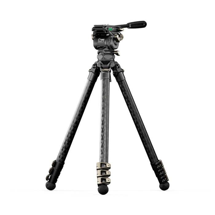 Tilta TT-CT08-75-SG Tilta 75mm Cine Fluid Head with 3-Stage Carbon Fiber Tripod Legs (8KG) - Space Gray