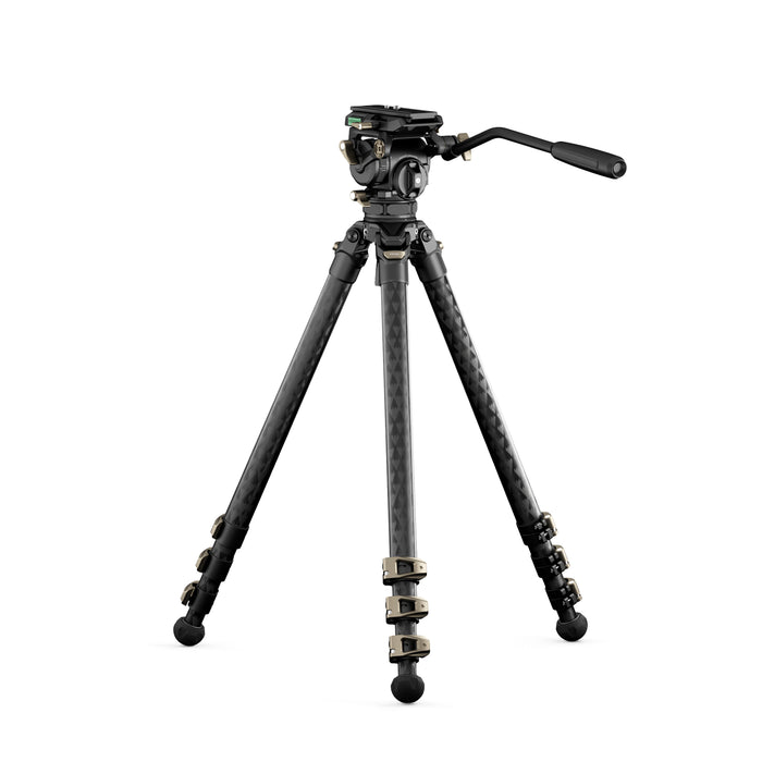 Tilta TT-CT08-75-SG Tilta 75mm Cine Fluid Head with 3-Stage Carbon Fiber Tripod Legs (8KG) - Space Gray