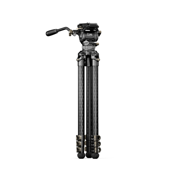 Tilta TT-CT08-75-SG Tilta 75mm Cine Fluid Head with 3-Stage Carbon Fiber Tripod Legs (8KG) - Space Gray