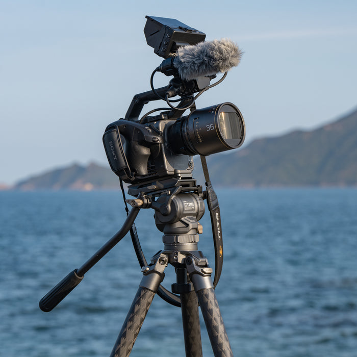 Tilta TT-CT08-75-SG Tilta 75mm Cine Fluid Head with 3-Stage Carbon Fiber Tripod Legs (8KG) - Space Gray