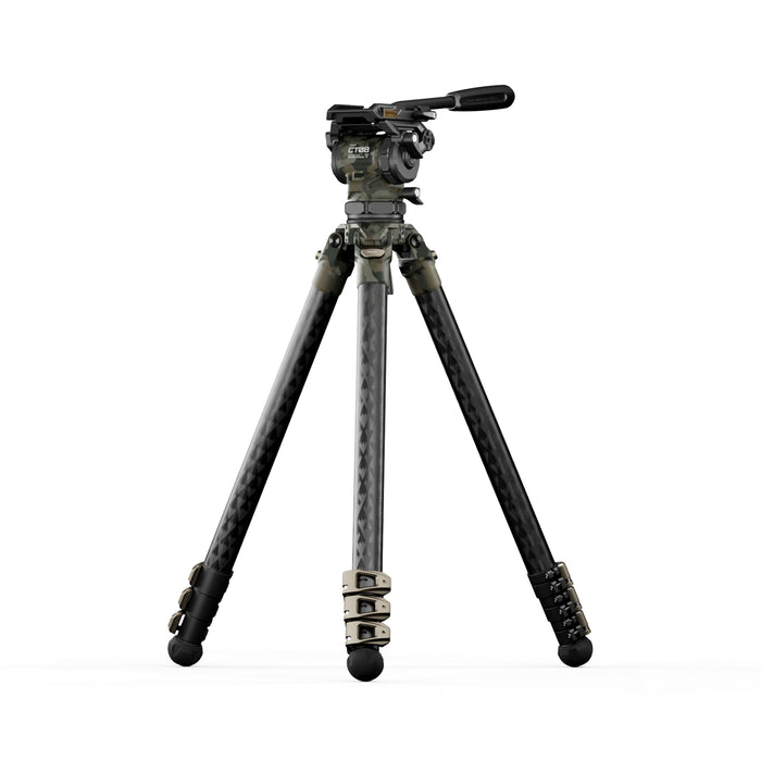Tilta TT-CT08-75-FC Tilta 75mm Cine Fluid Head with 3-Stage Carbon Fiber Tripod Legs (8KG) - Forest Camo