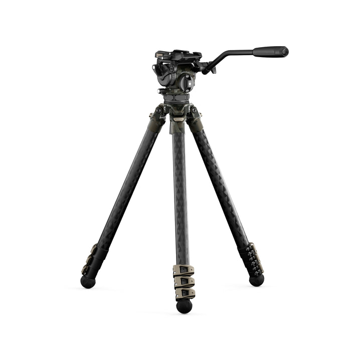Tilta TT-CT08-75-FC Tilta 75mm Cine Fluid Head with 3-Stage Carbon Fiber Tripod Legs (8KG) - Forest Camo