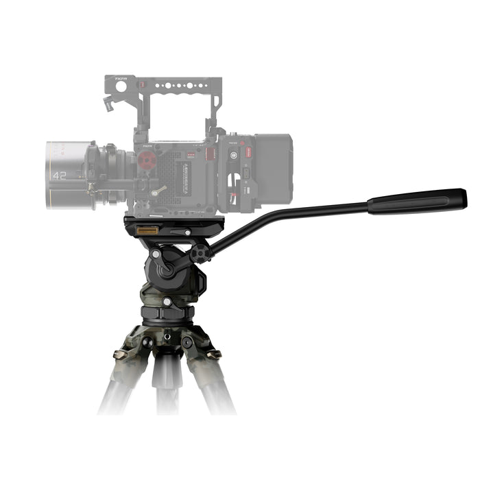 Tilta TT-CT08-75-FC Tilta 75mm Cine Fluid Head with 3-Stage Carbon Fiber Tripod Legs (8KG) - Forest Camo