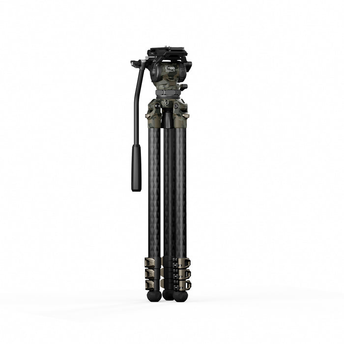 Tilta TT-CT08-75-FC Tilta 75mm Cine Fluid Head with 3-Stage Carbon Fiber Tripod Legs (8KG) - Forest Camo