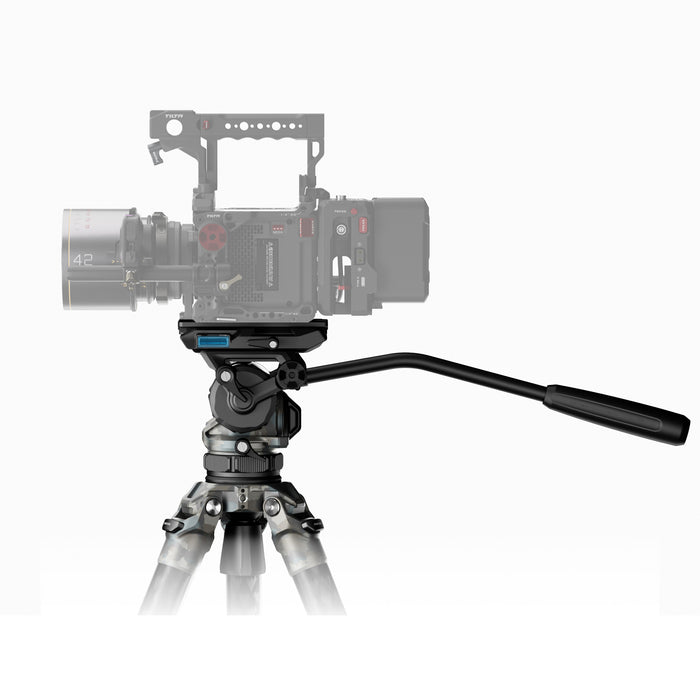 Tilta TT-CT08-75-SC Tilta 75mm Cine Fluid Head with 3-Stage Carbon Fiber Tripod Legs (8KG) - Snow Camo