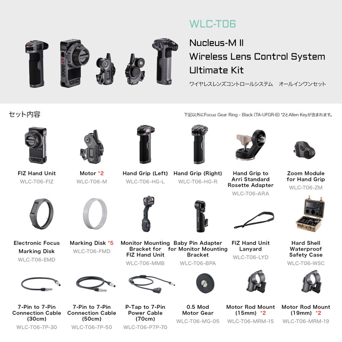 Tilta WLC-T06 Nucleus-M II Wireless Lens Control System Ultimate Kit