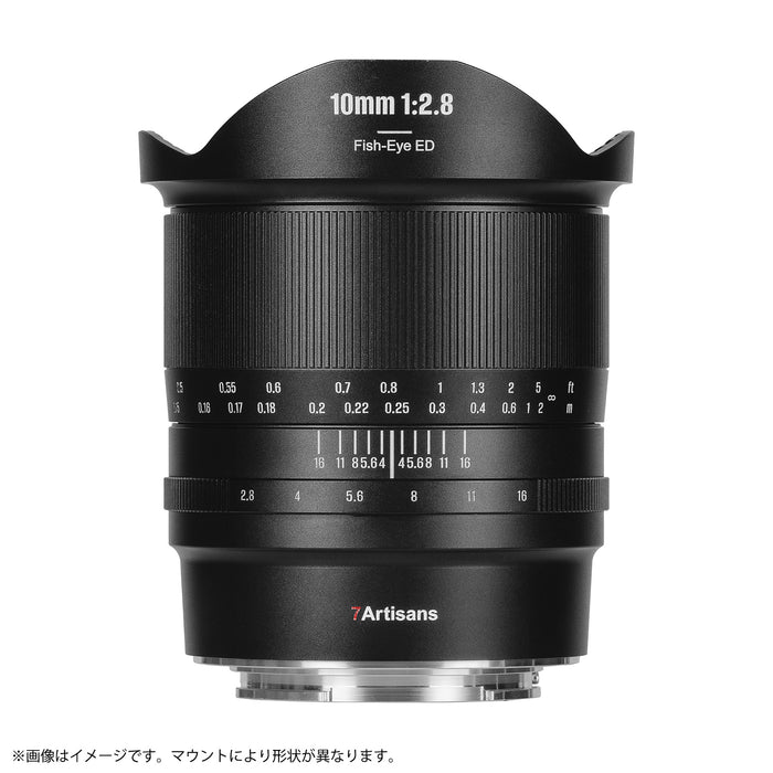 7artisans 7A-10F28II-R-B 10mm F2.8 II Fish-eye ED キヤノンRFマウント(ブラック)