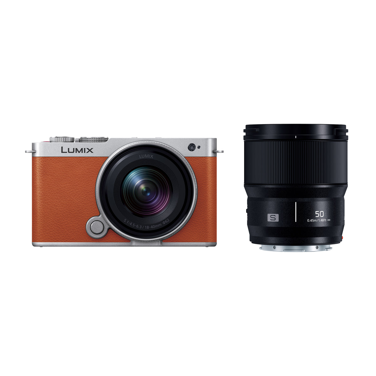 Panasonic DC-S9W-D フルサイズミラーレス一眼カメラ/広角ズームレンズ・標準単焦点レンズキット キャメルオレンジ